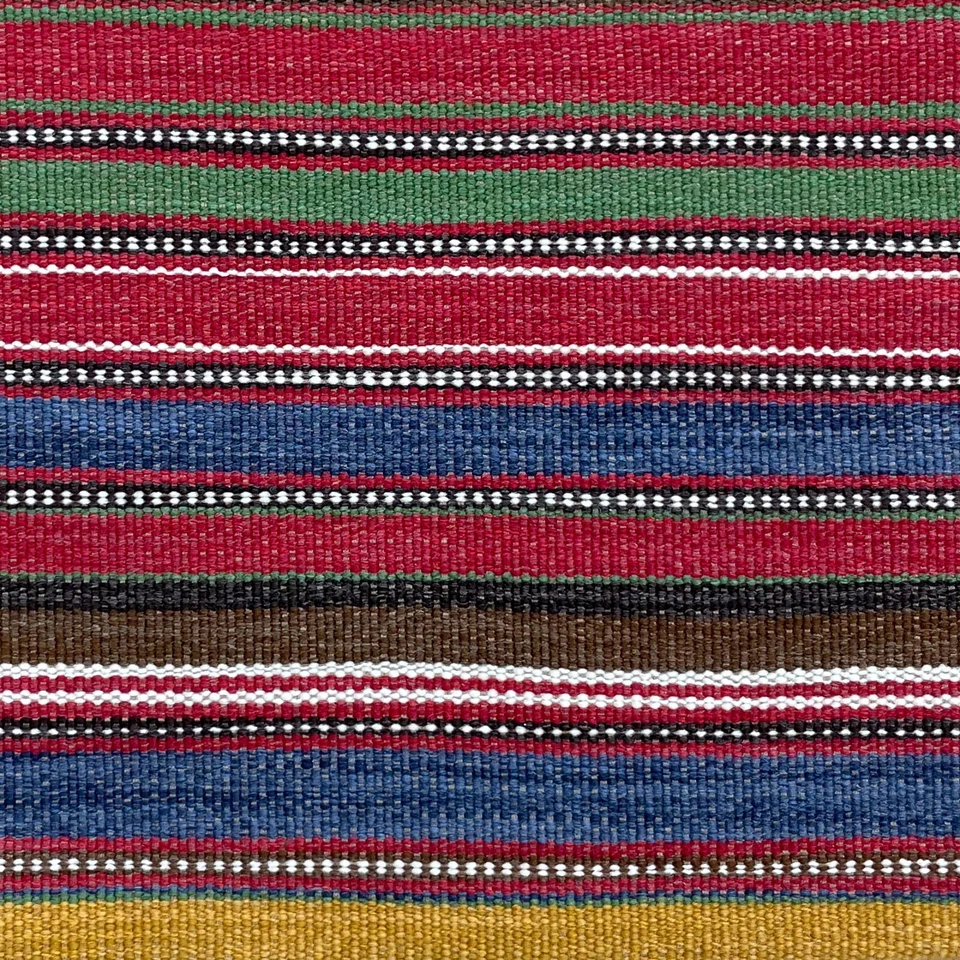 Madeaux Richard Smith Wool Blend Horizontal Stripe Uphol Fabric JAJIM RED 1.5 yd - Image 1 of 1