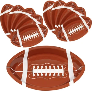 Anapoliz Football Serving Trays | 10 Pcs Plastic Football Snack Trays | Game Day - Picture 1 of 12
