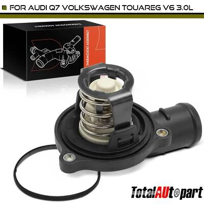 Engine Coolant Thermostat Housing w/ Thermostat for VW Touareg 2009-2015 Audi Q7 - Image 1 of 4