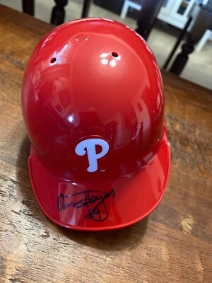 Mini casco de bateo firmado por Von Hayes certificado de autenticidad PSA Philadelphia Phillies Foto 1 de 4
