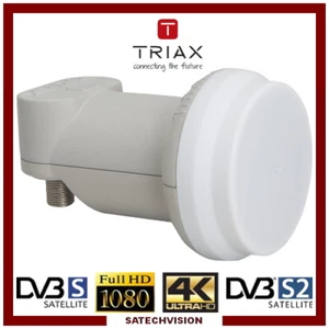 LNB Twin Triax TTW 0,3 dB Gain 65 dB Tête universelle 2 sorties Full HD 3D 4K