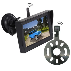 For Jeep Wrangler 5'' Wireless Monitor Spare Tire Mount Rear View Backup Camera - Picture 1 of 15
