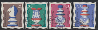Germany 1972 SC# B491 - B494 - 19th Cent. chess pieces - Used Lot # 597 - Image 1 of 2