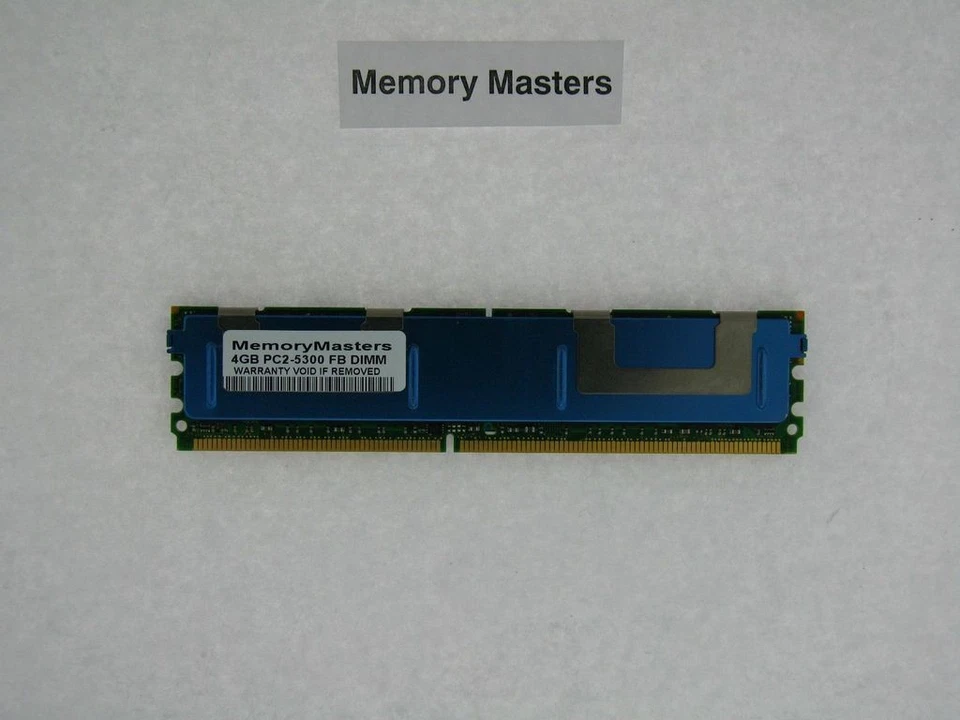 Server RAM 64GB 16x 4GB PC2-5300F Fb Dimm con Buffer DDR2 667 ECC Reg Memoria - Immagine 1 di 1