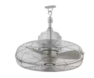 H B Conyer 20 in. Indoor/Wet Outdoor 3-Speed Anywhere Fan Silver w/ Hanging Hook - Picture 1 of 1