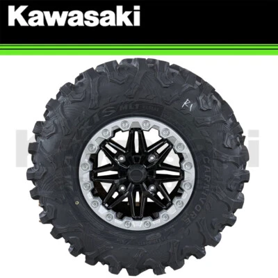 NUEVO 2020-2025 GENUINO KAWASAKI TERYX KRX1000 MONTAJE DE NEUMÁTICO DE REPUESTO PLATEADO Foto 1 de 4