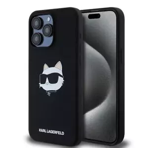 Karl Lagerfeld Choupette Head Silicone Case with MagSafe for iPhone 15 Pro Black - Picture 1 of 6
