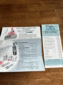 VINTAGE 1965 JOHNSON OMC BOATS ACCES. PRICE LIST WAUKEGAN ILLINOIS - Picture 1 of 10