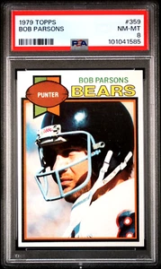 1979 Topps Football #359 Bob Parsons Chicago Bears PSA 8 NM-MT - Picture 1 of 2