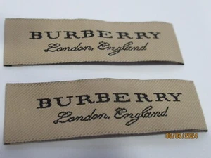 BURBERRY 2  Designer Tag LABEL Replacement Sewing Accessories LOT 2 - Picture 1 of 3