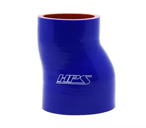 HPS 2.25" > 3" ID x 3" Long 4-ply Silicone Offset Reducer Coupler Hose Blue - Foto 1 di 3