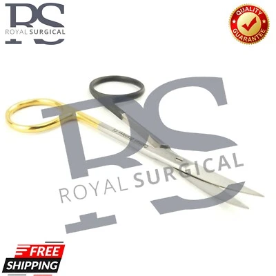 Lot of 5 Iris Supercut 4.5" Curved Scissors German Stainless Steel - Image 1 of 4