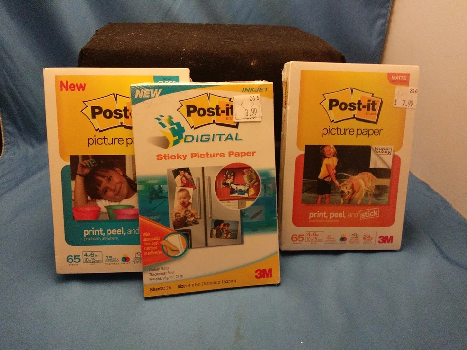 Post It Picture Paper 4" x 6" Semi-Gloss MATTESTICKY PICTURE PAPE LOT of 3 packs - Image 1 of 4
