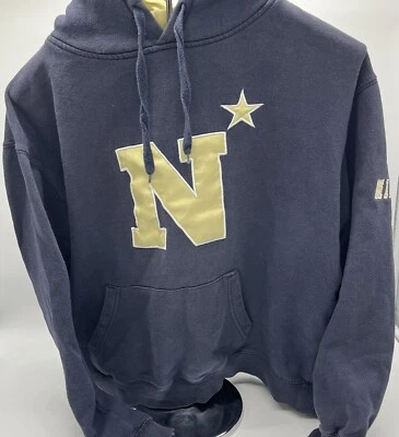 Vintage Navy Midshipmen Military Hoodie Men’s L 90s Heavy Embroidered Military - Image 1 of 4