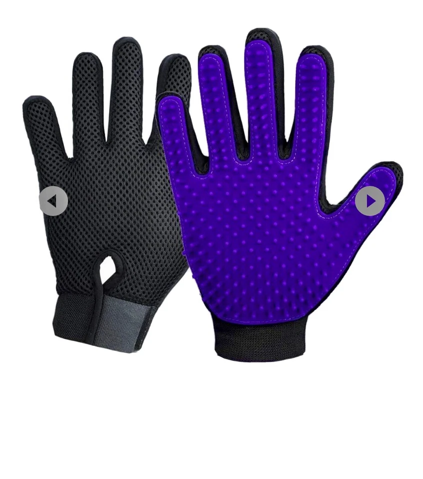 DELOMO Guantes depiladores para mascotas, guantes de aseo de mascotas para perros, gatos y caballos Foto 1 de 1