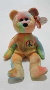 SUPER RARE Ty Beanie Baby: Peace Bear 1996 w/ Tons of Errors Listed Retired Org. - Picture 1 of 6
