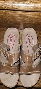 Klogs Slide Sandals Women’s Brown Camel Bali Strappy Wedge Size 8M - Picture 1 of 5