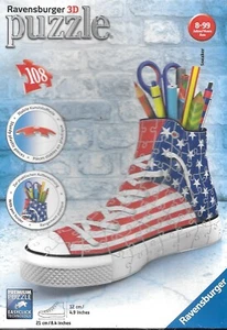 Ravensburger #124594 3D Puzzle American Flag Sneaker 108 Pieces - NEW/Sealed - Picture 1 of 2