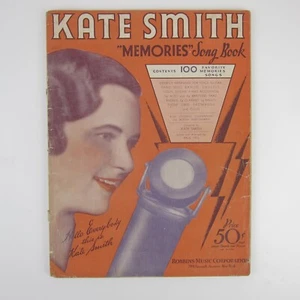 Sheet Music Kate Smith Memories Song Book 100 Songs Vintage 1933 - Picture 1 of 18