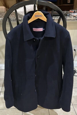 Vineyard Vines Wool/Cashmere Overcoat Navy Blue Size Medium - Image 1 of 4