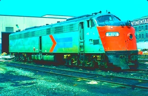 DUPLICATE EKTACHROME SLIDE AMTRAK E-9 #412 CHICAGO, IL AUGUST 7, 1978 - Picture 1 of 1