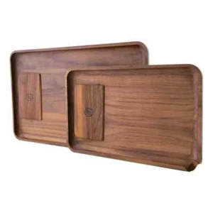 Marley Natural Wood Rolling Tray With Scraper Wooden Vintage Smoking Accessories - Picture 1 of 7
