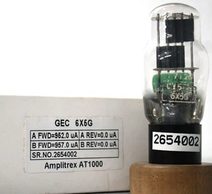 6X5G CV572 GEC Black Base made in England Amplitrex Tested #2654002 - Picture 1 of 9