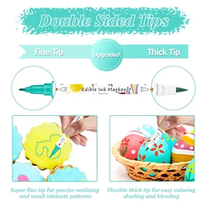 Food Coloring Marker Pens,12Pcs Dual Sided Food Grade and Edible Markers with... - Picture 1 of 1