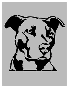 Dog Boxer Pitbull Stencil 8.5" x 11" Sheet FAST FREE SHIPPING - Picture 1 of 2
