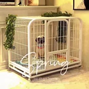 Dog Cage Crate Large Kennel Pet Cage Cat Puppy Metal Cage 36" Playpen 4 Rounds - Picture 1 of 13