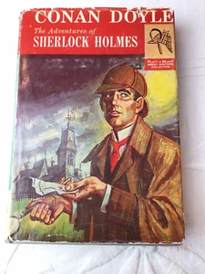 The Adventures Of Sherlock Holmes by Conan Doyle- vintage 1960 mystery HCDJ - Picture 1 of 8