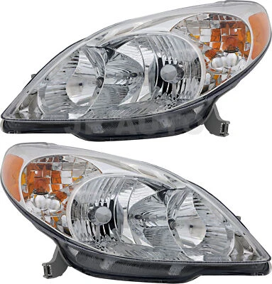 For 2003-2008 Toyota Matrix Headlight Halogen Set Driver and Passenger Side Foto 1 de 4