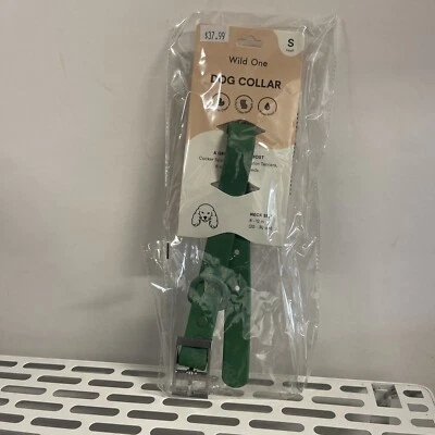 Wild One Green Waterproof All-Weather Spruce Dog Collar Size S 8-12 in