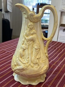 Beautiful Ornate Handmade Ceramic Decorative Pitcher Vase - Picture 1 of 6