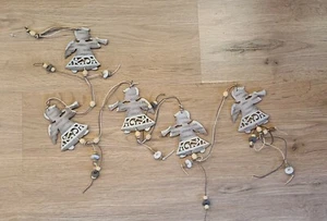 Dekoration Girlande grau Engel Holz - Bild 1 von 2