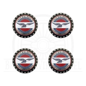 Zenith Chrome Metal Wire Wheel Knockoff Chip Emblems | 2.25" | Set or Single - Picture 1 of 21
