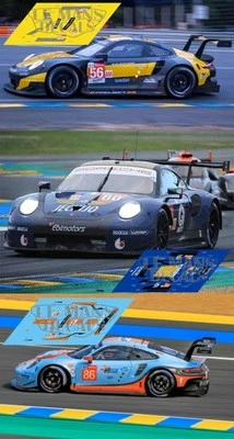STICKERS LE MANS Décal Porsche 991 RSR Le Mans 2018 1:32 1:43 1:24 1:18 Décalques 911 slot