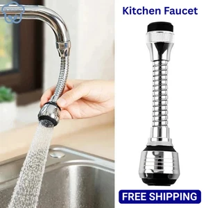 Stainless Steel Rotating Faucet Sprinkler Splash Proof Water Saving Extender Gif - Picture 1 of 24