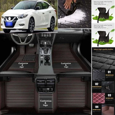 For Nissan Maxima Car Floor Mats Waterproof Auto Custom Liner Carpets PU Leather Foto 1 de 4