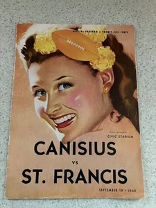 Vintage Buffalo, NY 1948 Canisius College vs St Francis college official Program - Picture 1 of 4