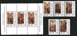 SURINAM 1976, PINTURAS DE PASCUA, Scott B226-B230, B228a, MNH - Imagen 1 de 1