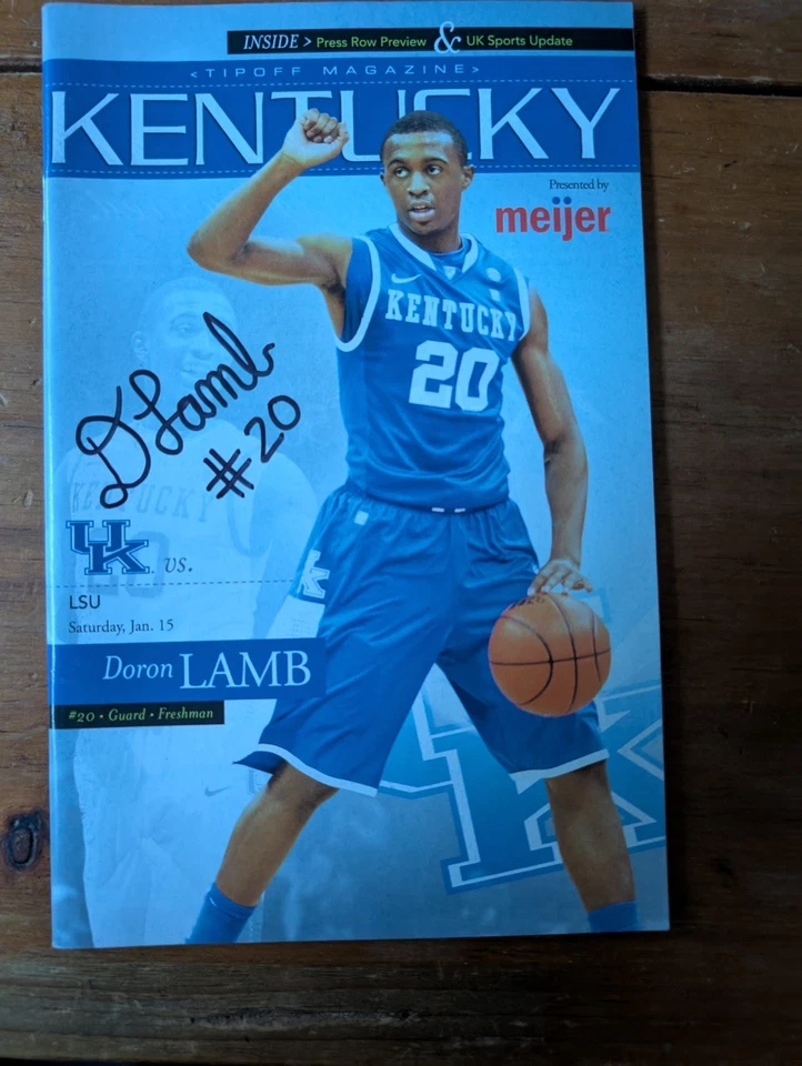Doron Lamb Kentucky Wildcats Autograph  Signed Program  2012 Champion  - Image 1 of 1