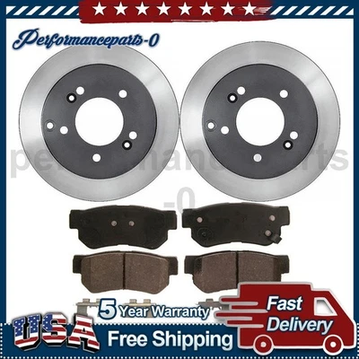 Rear Disc Brake Pad Set Disc Brake Rotor for Hyundai Sonata 2006-2008 - Image 1 of 4