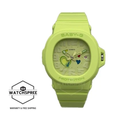 Casio Baby-G Playful Hearts Series Green Resin Band Watch BGA10-3A BGA-10-3A - Image 1 of 2