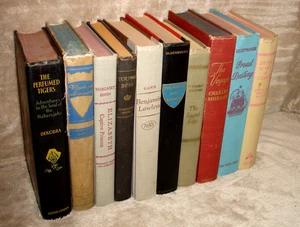 Lot of 10 Vintage Hardcover Books First Editions No Dust Jackets 1940s (one 30) - Foto 1 di 22