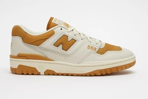 New Balance 550 BB550LEA White Orange Men’s 8.5 Women’s 10 Leather Court Shoes - Picture 1 of 15