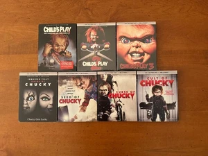CHILD'S PLAY/CHUCKY - 1-7 - 4K COMPLETE COLLECTION ALL WITH SLIPCOVERS - NEW! - Foto 1 di 16