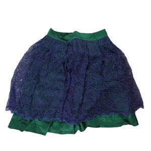 Matthew Williamson Women's Blue/Green UK Size 8 Floral Mini Skirt HW - Picture 1 of 4