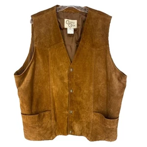 Cripple Creek Herren XXL Wildleder Leder Weste Braun Western Cowboy Style - Bild 1 von 13