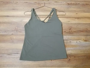 Camiseta sin mangas deportiva Athleta Support pequeña oliva Razorback - Imagen 1 de 5